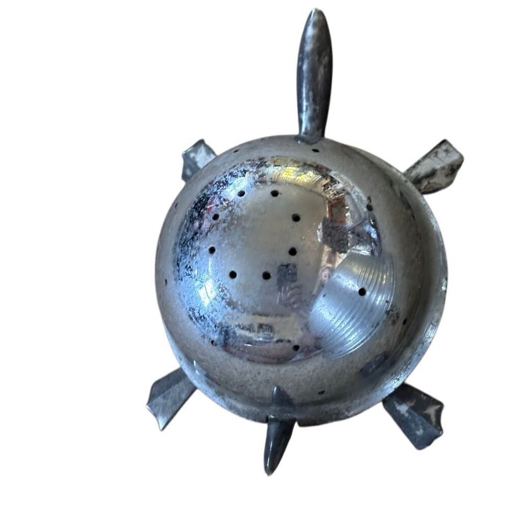 Irvinware Chrome Mock Turtle Toothpick Holder